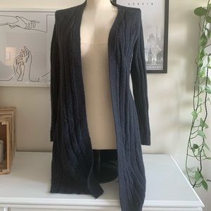 Long dark blue cardigan